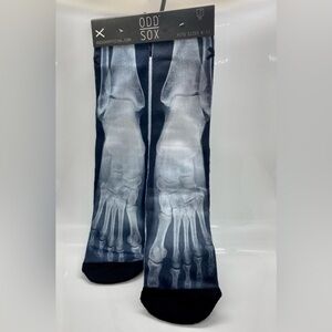 Odd Sox Black White Foot Feet Human Skeleton Xray Crew Socks
